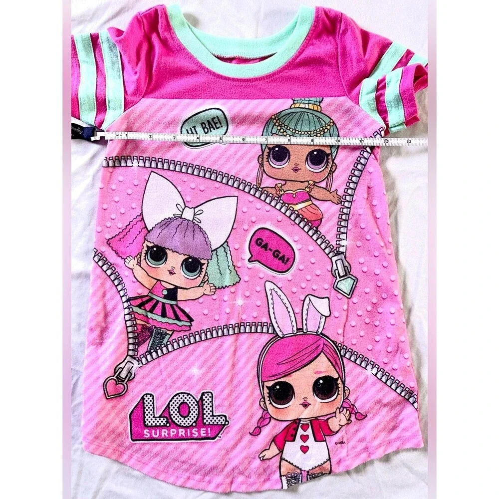 LOL Surprise Nightgown & Gymboree Dino Princess Nightgown Bundle – Size 4 Girls